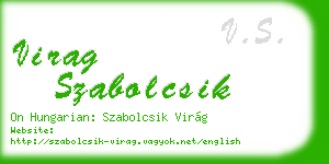 virag szabolcsik business card